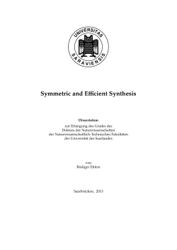 Symmetric and Efficient Synthesis - Modelling of Technical Systems