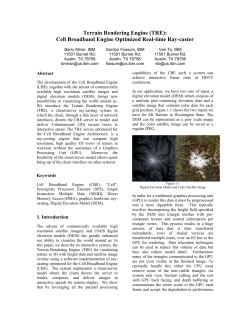 (TRE): Cell Broadband Engine Optimized Real-time Ray