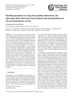 Flooding dynamics in a large low-gradient alluvial fan, the Okavango