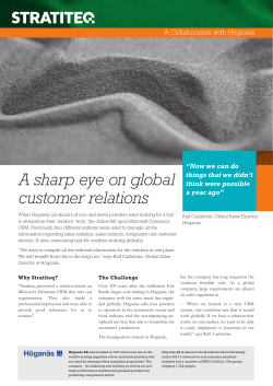 A sharp eye on global customer relations