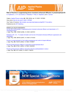 Role of fluorine in suppressing boron transient