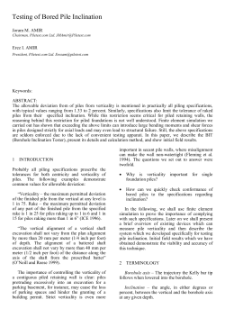 Testing of Bored Pile Inclination