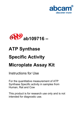 ab109716 &ndash; ATP Synthase Specific Activity Microplate Assay Kit