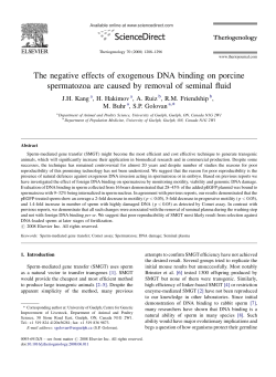 The negative effects of exogenous DNA binding on porcine