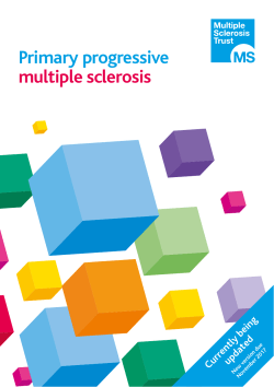 Primary progressive multiple sclerosis
