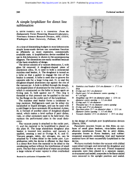 A simple lyophilizer for direct line sublimation