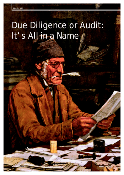 Due Diligence or Audit
