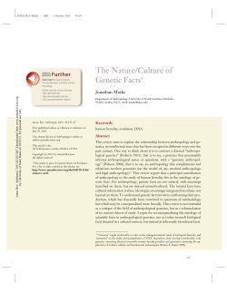 The Nature/Culture of Genetic Facts