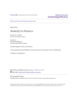 Austerity in America - Scholarship@Western