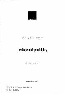 Leakage and groutability