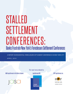 Stalled Settlement Conferences