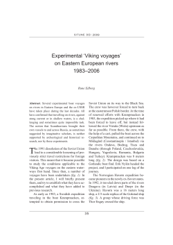 Experimental `Viking voyages` on Eastern European rivers 1983&ndash;2006