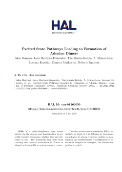 Excited State Pathways Leading to Formation of Adenine - Hal-CEA