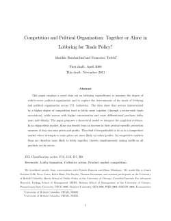 Competition and Political Organization: Together or Alone in