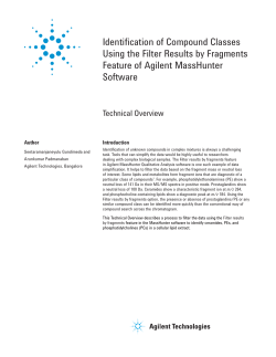Identification of Compound Classes Using the Filter Results