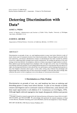 Deterring discrimination with data - Deep Blue