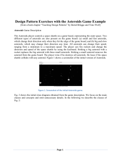 Design Pattern Exercises with the Asteroids Game Example