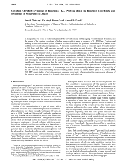 Solvation Ultrafast Dynamics of Reactions. 12. Probing along the