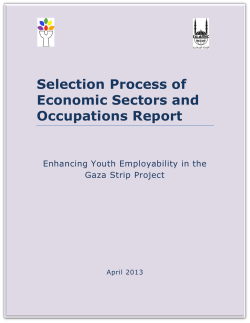 Selection Process of Economic Sectors and Occupations Report