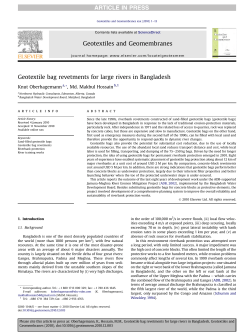 Geotextile bag revetments for large rivers in Bangladesh