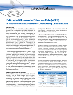 Estimated Glomerular Filtration Rate (eGFR)
