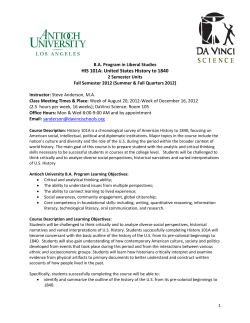 HIS 101A: United States History to 1840