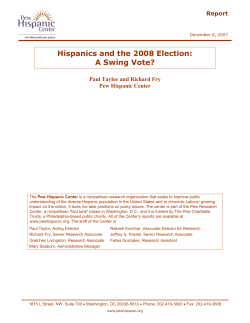 Hispanics and the 2008 Election