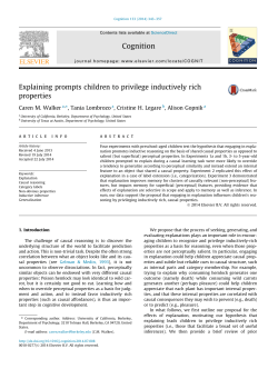 Explaining prompts children to privilege inductively