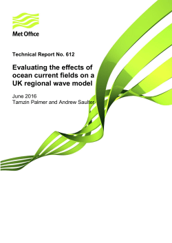 Evaluating the effects of ocean current fields on a UK