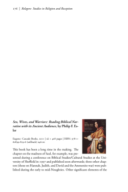 Sex, Wives, and Warriors: Reading Biblical Nar rative with its