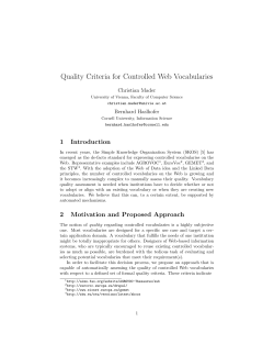 Quality Criteria for Controlled Web Vocabularies