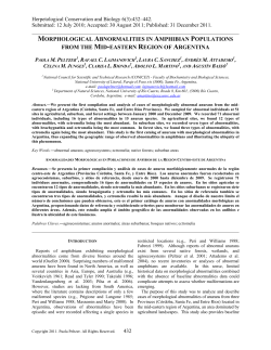 morphological abnormalities in amphibian populations from the mid