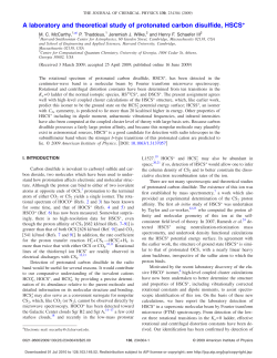 A laboratory and theoretical study of protonated carbon disulfide