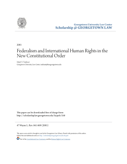 Federalism and International Human Rights in the New