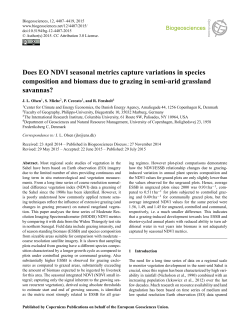 Does EO NDVI seasonal metrics capture