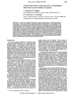 A Small-Angle Neutron Scattering Study of a Semiflexible Main