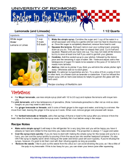 Lemonade (and Limeade)