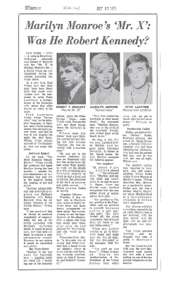 Marilyn Monroe`s `Mr. X`: Was He Robert Kennedy?