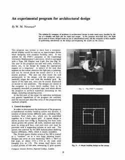 An experimental program for architectural design