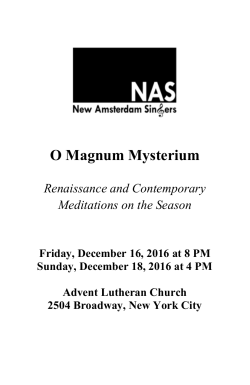 December 2016 - New Amsterdam Singers