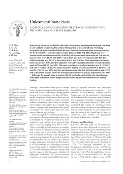 Unicameral bone cysts