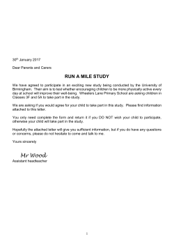 run a mile study 3F and 5A 300117