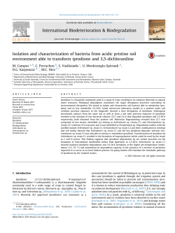 Isolation and characterization of bacteria from acidic