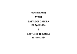 A comprehensive list of all participants at the battles