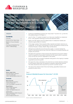 Property yields keep falling &ndash; where are the opportunities in Europe?