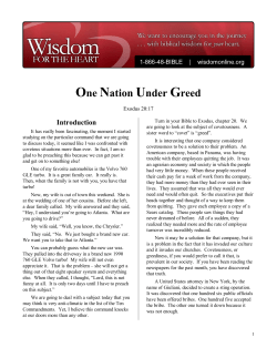 One Nation Under Greed