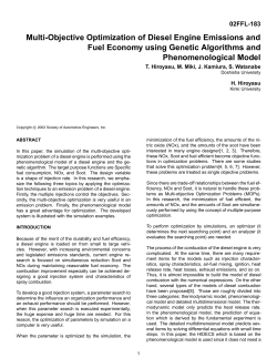 Multi-Objective Optimization of Diesel Engine Emissions