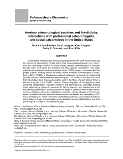 Amateur paleontological societies and fossil clubs, interactions with