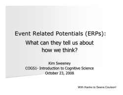 ERPs - UCSD Cognitive Science