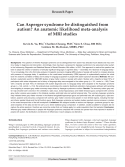 Can Asperger syndrome be distinguished from autism?
